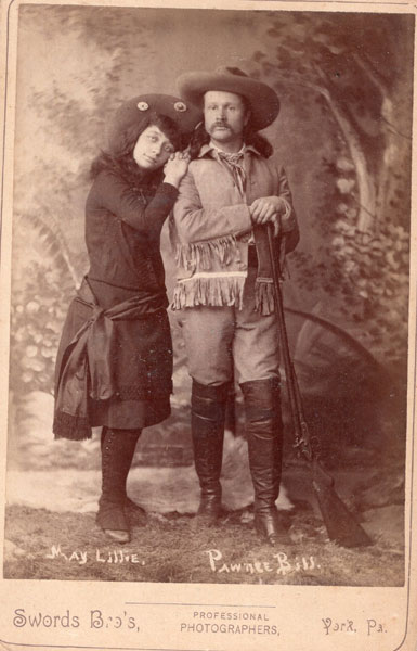 Cabinet Card Of Pawnee Bill And May Lillie SWORDS BRO'S