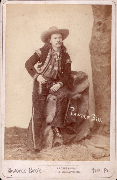 Cabinet Card Of Gordon W. Lillie "Pawnee Bill" SWORDS BRO'S PROFESSIONAL PHOTOGRAPHERS