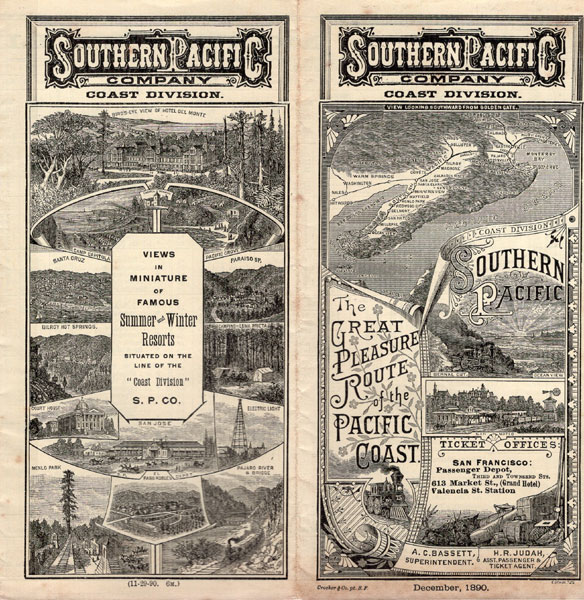 Southern Pacific Company. Coast Division. The Great Pleasure Route Of The Pacific Coast Southern Pacific Company Coast Division