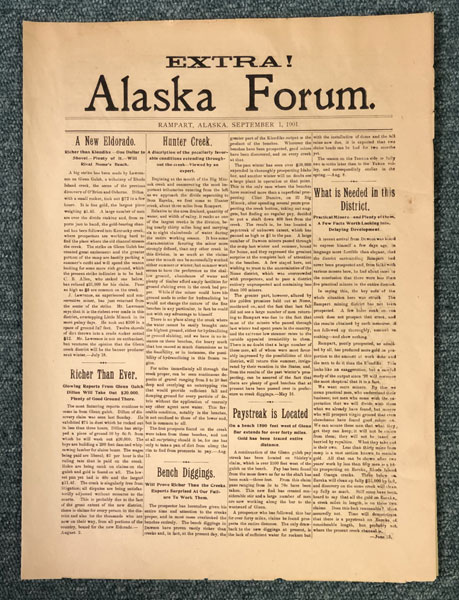 Extra ! Alaska Forum Newspaper ALASKA FORUM