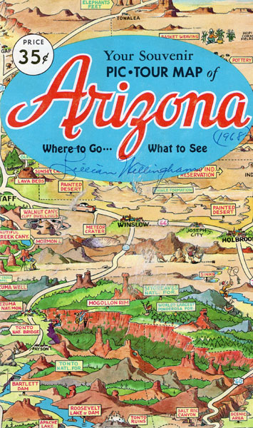 A Pic-Tour Map Of Arizona DON BLOODGOOD