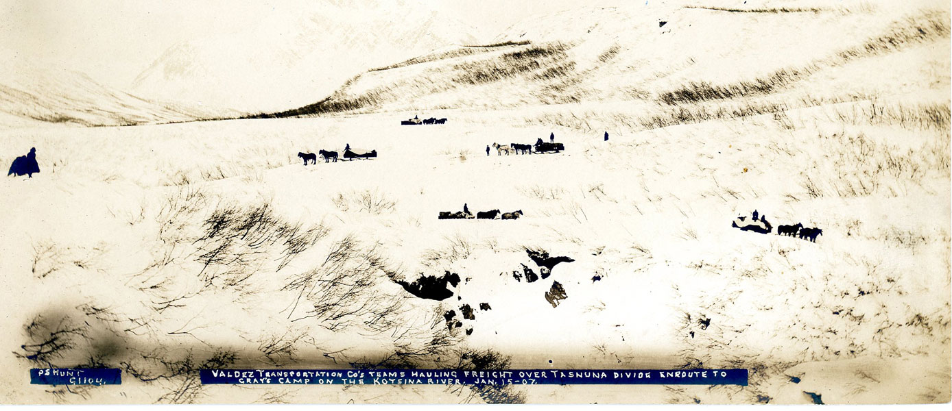 Six Original 6" X 8" Photographs By P. S. Hunt Of The Valdez Transportation Company HUNT, PHINNEY S. [PHOTOGRAPHER]