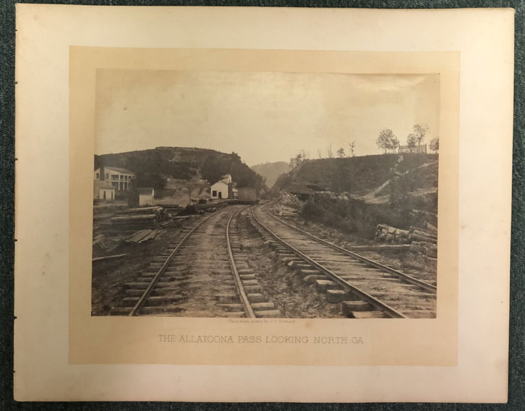 Original 10" X 13" Albumen Photograph The Allatoona Pass Looking North. Ga GEORGE N. BARNARD