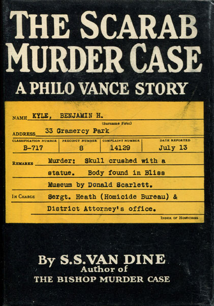 The Scarab Murder Case. S.S. VAN DINE