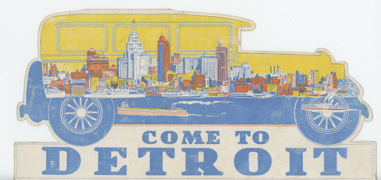 Come To Detroit ... Die-Cut Promotional Brochure Detroit Convention And Tourist Bureau
