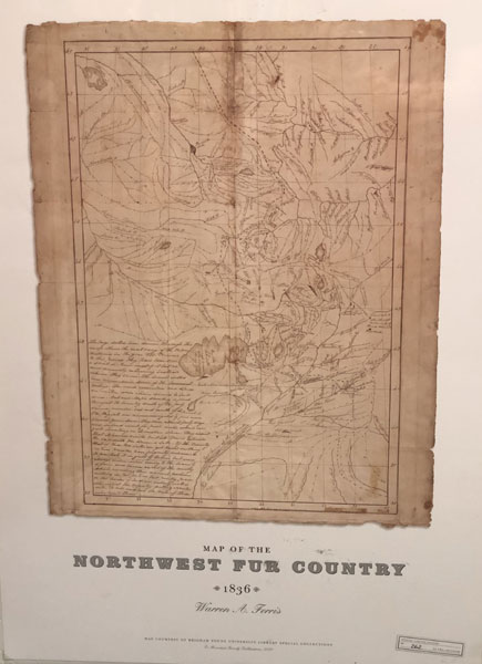 Limited Edition Poster - Map Of The Northwest Fur Country. 1836 WARREN A FERRIS