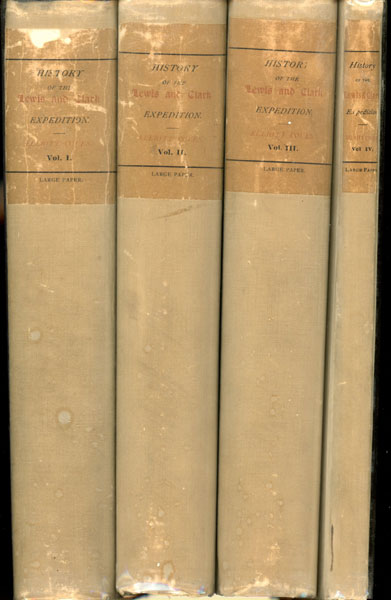 History Of The Expedition Under The Command Of Lewis And Clark, To The Sources Of The Missouri River, Thence Across The Rocky Mountains And Down The Columbia River To The Pacific Ocean, Performed During The Years 1804-5-6, By Order Of The Government Of The United States. A New Edition, Faithfully Reprinted From The Only Authorized Edition Of 1814, With Copious Critical Commentary, Prepared Upon Examination Of Unpublished Official Archives And Many Other Sources Of Information, Including A Diligent Study Of The Original Manuscript Journals And Field Notebooks Of The Explorers, Together With A New Biographical And Bibliographical Introduction, New Maps And Other Illustrations, And A Complete Index By Elliott Coues In Four Volumes COUES, ELLIOTT [EDITOR]