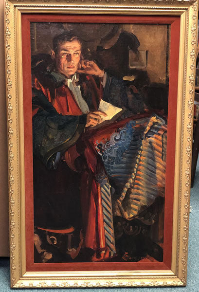 Painting Of Philo Vance By E. M. Jackson JACKSON, E. M. [ARTIST]