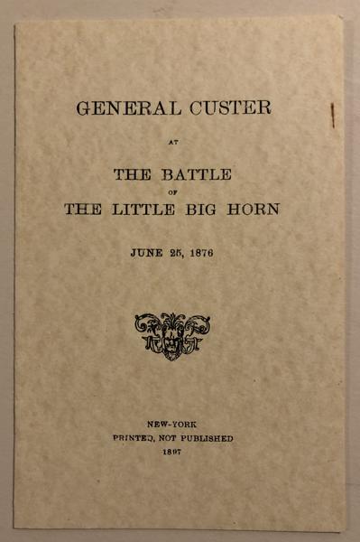 General Custer At The Battle Of The Little Big Horn June 25, 1876. ELIZABETH CUSTER