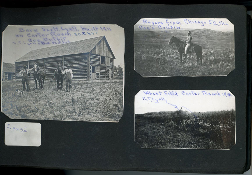 Coe Cattle Ranch Photograph Album - Cody, Wyoming - 1910-1920 SCOTT & MATTIE LYALL FAMILY