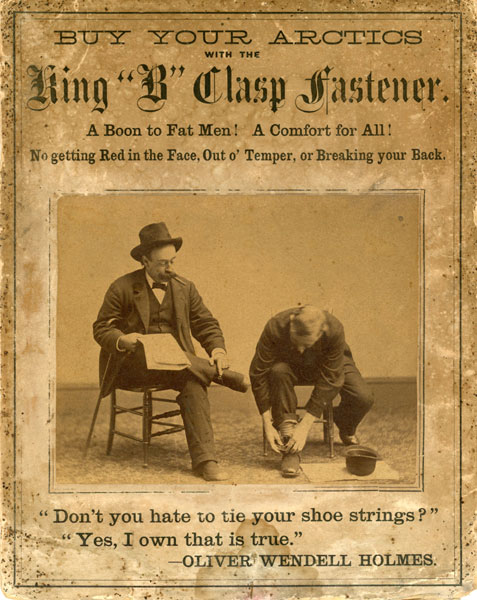 Printed Advertisement For King "B" Shoe Clasp Fasteners Anonymous