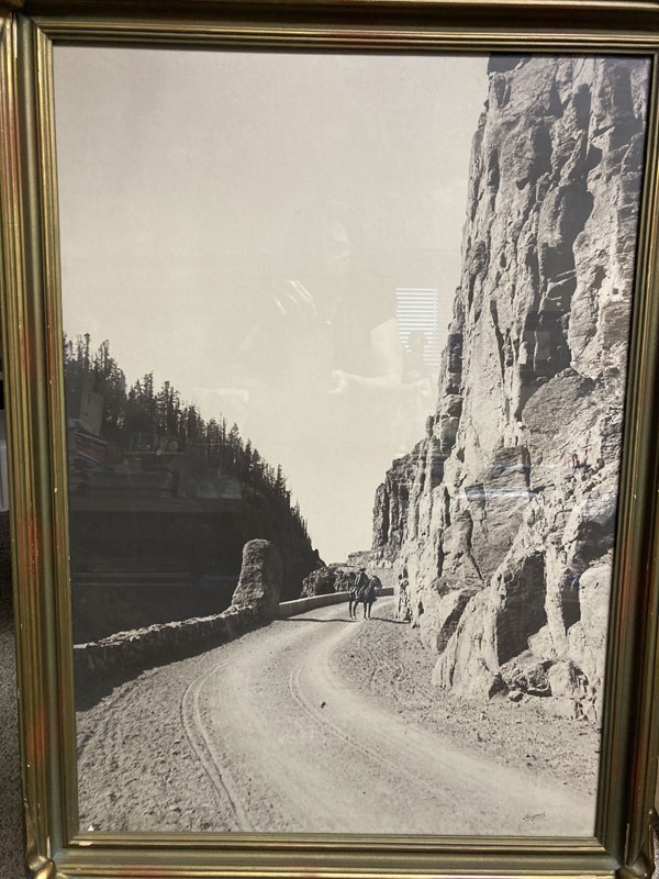 Horseman On The Road In Golden Gate Canyon. A Large Silver Print Photograph By Frank Jay Haynes FRANK JAY HAYNES