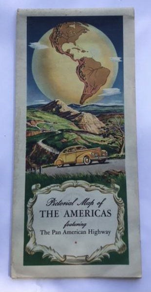 Pictorial Map Of The Americas Featuring The Pan American Highway Standard Oil Company, (New Jersey)