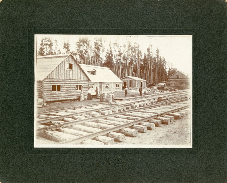 Wyoming 5" X 7" Photograph By E. N. Rogers Of Fox Park With The Laramie, Hahn's Peak And Pacific Railroad In The Foreground ROGERS, EDWARD NEVILLE [PHOTOGRAPHER]