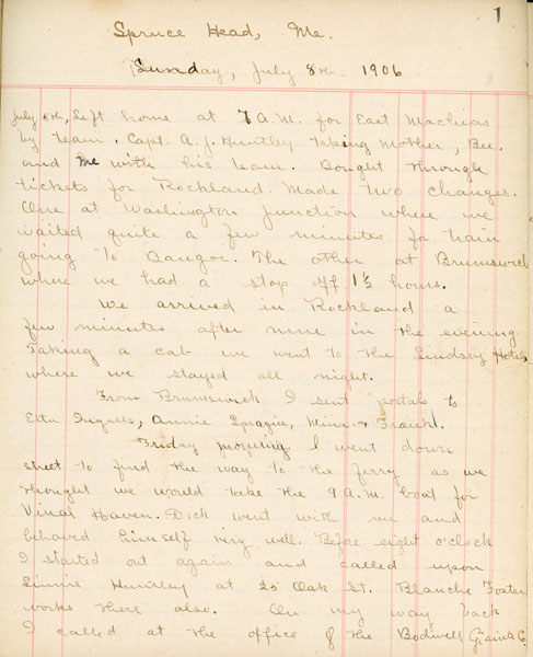 Manuscript Diary Of A Woman's Sailing Voyages ETHEL LIBBY-BIDDLE