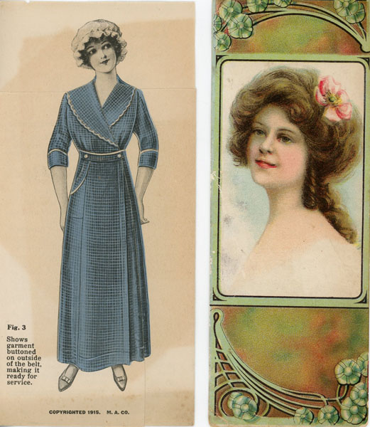 Utility House Dress. Women's Sleepwear Advertisement Foldout. M. Alshuler Co., Waukegan, Illinois