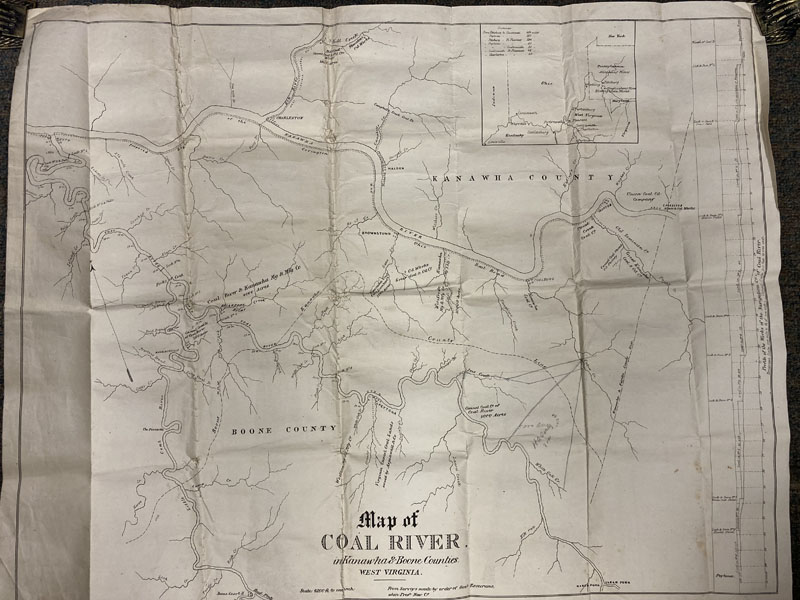 Map Of Coal River In Kanawha And Boone Counties, West Virginia. From Surveys Made By Order Of Genl. Rosecrans, When Prest. Nav. Co. Rosencrans, William S.