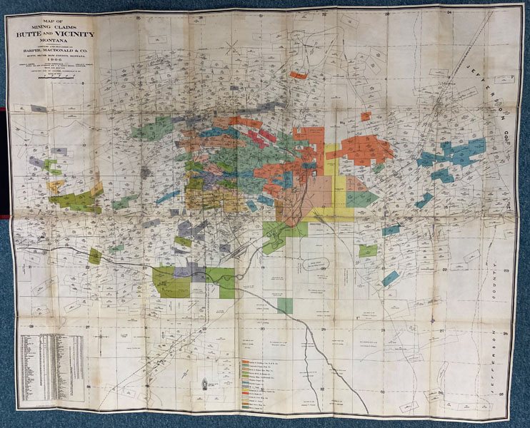 Map Of Mining Claims Butte And Vicinity, Montana HARPER, MACDONALD & COMPANY [COMPILED AND PUBLISHED BY]