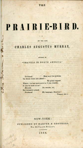 The Prairie-Bird CHARLES AUGUSTUS MURRAY