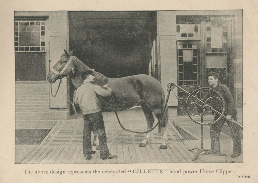 Advertisement For "Gillette" Handpower Horse Clipper Gillette Cliping Machine Company, New York City