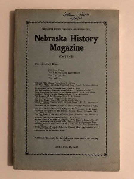 The Missouri River SHELDON, ADDISON E. [EDITOR]