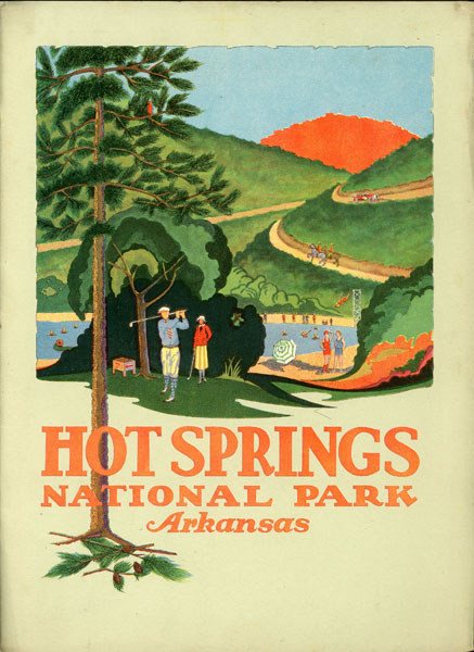 Hot Springs National Park Arkansas. The South's Year 'Round Resort For All Who Seek Health, Pleasure And Diversion Amid Surroundings That Provide Creature Comforts, Physical Well Being And Complete Mental Relaxation. Selected In 1832 By The United States Government As Its First National Park Because Of These World Famous Hot Springs, Regarded By Thousands Of Annual Visitors As The Most Beneficial Medical Waters On The American Continent Chamber Of Commerce, Hot Springs National Park, Arkansas