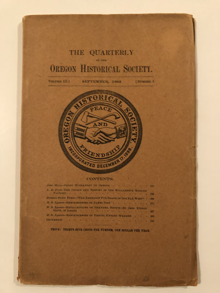 "The American Fur Trade In The Far West" FRANCES FULLER VICTOR