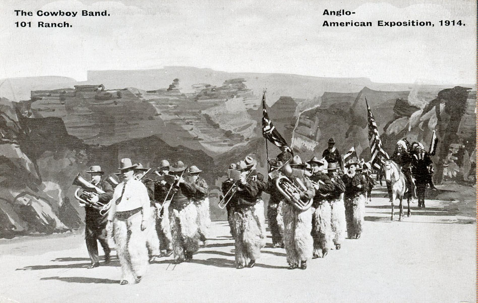 Real Photo Post Card Of The Cowboy Band Of The 101 Ranch At The Ango-American Exposition, 1914 
