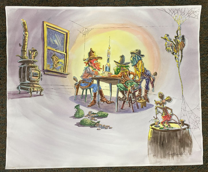 Original Artwork Illustrated By Ernest Franklin From The "Buster Mesquite's Cowboy Band" Children's Book Conceived And Designed By Ernie Bulow HILLERMAN, TONY, ERNIE BULOW, ERNEST FRANKLIN