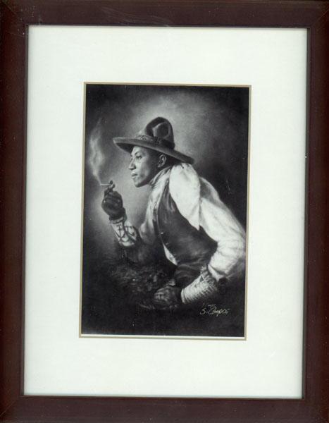 Matted & Framed Photograph By Stephanie Campos, "Old West Showman," Performer In Pawnee Bill's Wild West Show CAMPOS, STEPHANIE [ARTIST]