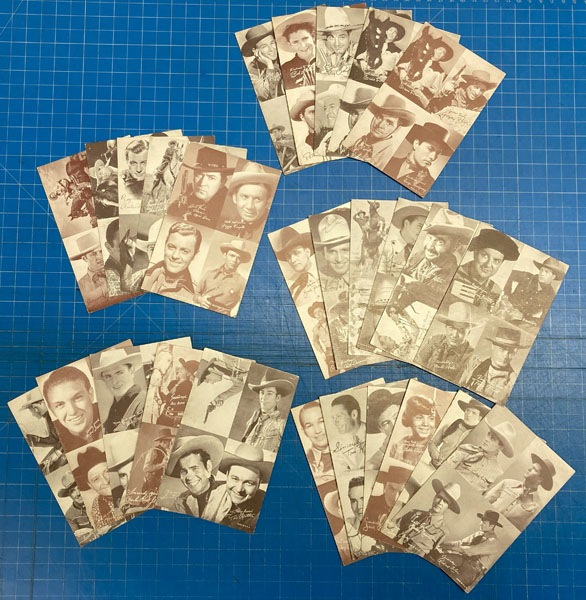 Vintage Hollywood Arcade Cards Of "B" Western Cowboy Heroes And Badmen ANONYMOUS