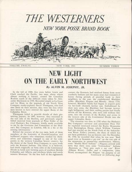 Squawman Stalwarts. Notable Indian Fusion West And South Of The Great Lakes In The 19th Century WALTER HART BLUMENTHAL
