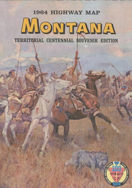 1964 Highway Map Of Montana. Territorial Centennial Souvenir Edition. BABCOCK, TIM [GOVERNOR].