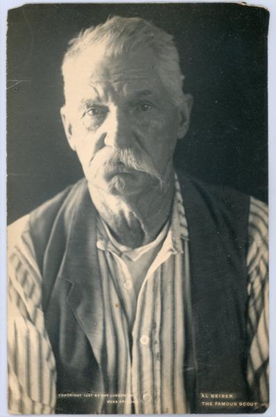Platinum Print Photograph  Of Al Sieber - Army Scout, Indian Fighter In Arizona Territory LUBKEN, WALTER J. [PHOTOGRAPHER]