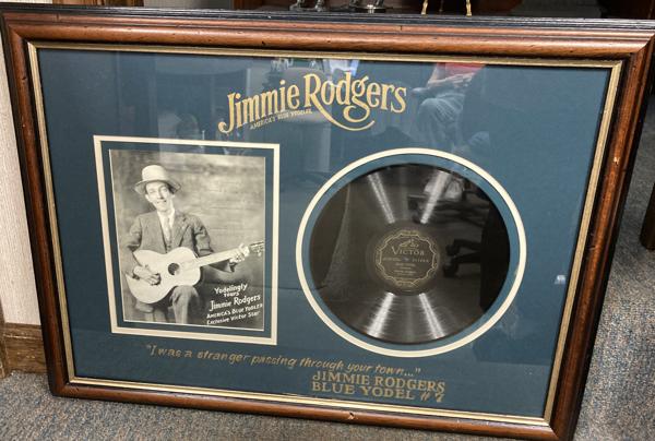 A Beautiful  Framed Photograph Signed By Jimmie Rodgers, The Yodeling “Singing Brakeman” JIMMIE RODGERS