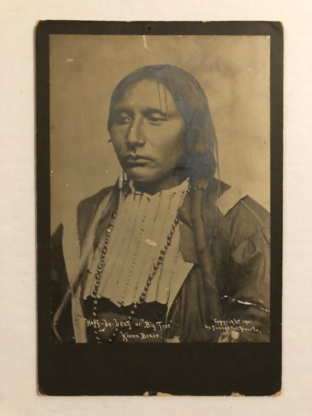 Original Photograph Of Kiowa War Chief, Big Tree. WILLIAM-PHOTOGRAPHER SOULE