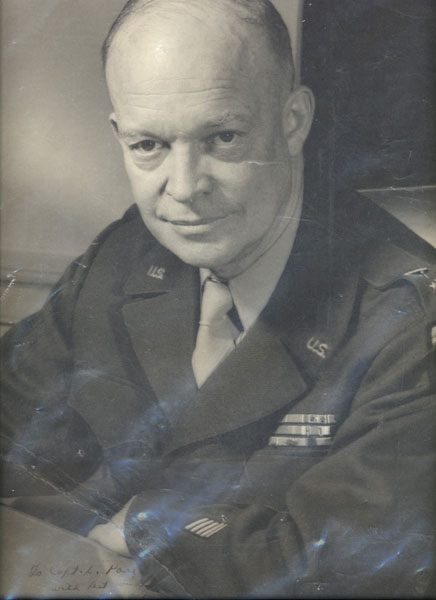 Large Inscribed Photograph Of Eisenhowerin 5-Star General Uniform. DWIGHT D. EISENHOWER