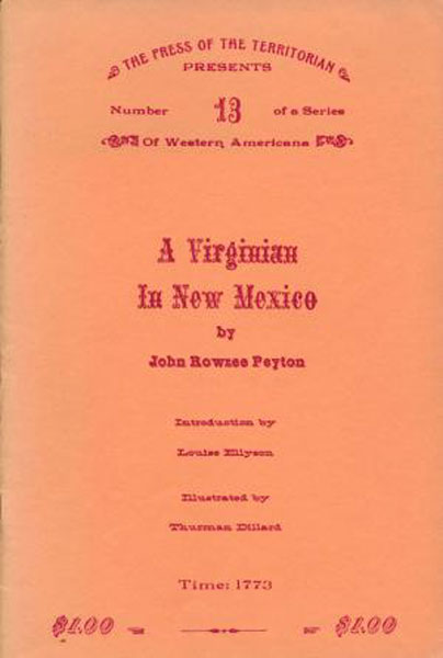 A Virginian In New Mexico. JOHN ROWZEE PEYTON