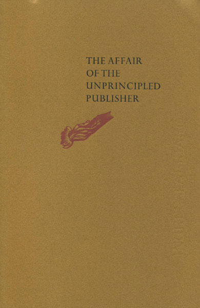 The Affair Of The Unprincipled Publisher. WATSON, M.D., JOHN H.