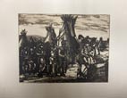 The Red Man's West. 9" X 11 3/4" Signed And Numbered Etching WOLFGANG POGZEBA