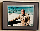 Inscribed 1992 Christmas Greeting 8" X 10" Color Photograph. Framed. ROBERT LUDLUM