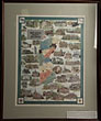 New Castle County Delaware. 16 1/4" X 21" Matted & Framed Colored Broadside Sheet. VERNON GOOD