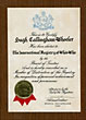 Plaque: Certificate Of Election …