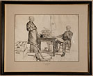 18 3/4" X 13 3/4" Pen & Ink Drawing Signed "Steele, 1904." FREDERIC DORR (1874-1944). STEELE