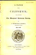 A Paper Upon California; Read Before The Maryland Historical Society, By J. Morrison Harris, Corresponding Secretary, March, 1849 J. MORRISON HARRIS