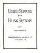 Ulrich Supplies For Filing Systems. Supply Catalog No. 20 ULRICH PLANFILING EQUIPMENT CO., JAMESTOWN, NEW YORK