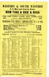 Western & South Western U.S. Mail And Express Route. New York & Erie R. Road, Broad Gauge, And No Change Of Car Or Baggage. For The West, From New York City. 1857 Fall Arrangement New York & Erie Railroad