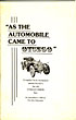 "As The Automobile Came To Otsego" DOROTHY DALRYMPLE
