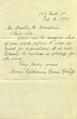 Handwritten Letter. ANNA KATHARINE GREEN