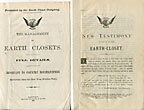 A Pair Of 1869 Hartford Earth-Closet Composting Toilet Promotional Pamphlets THE EARTH CLOSET COMPANY